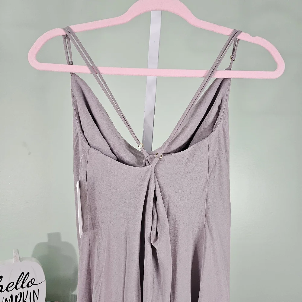 Show Me Your Mumu Wedding Bridesmaid Dress Verona Cowl Neck Large Dove Gray‎ - Picture 3 of 11